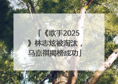 《歌手2025》林志炫被淘汰，马嘉祺揭榜成功