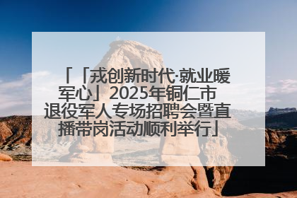 「戎创新时代·就业暖军心」2025年铜仁市退役军人专场招聘会暨直播带岗活动顺利举行