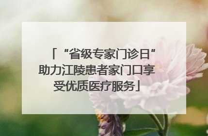 “省级专家门诊日”助力江陵患者家门口享受优质医疗服务