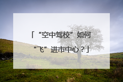 “空中驾校”如何“飞”进市中心？