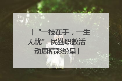 “一技在手，一生无忧” 民勤职教活动周精彩纷呈