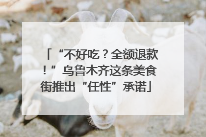 “不好吃？全额退款！”乌鲁木齐这条美食街推出“任性”承诺