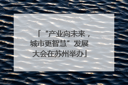 “产业向未来，城市更智慧”发展大会在苏州举办