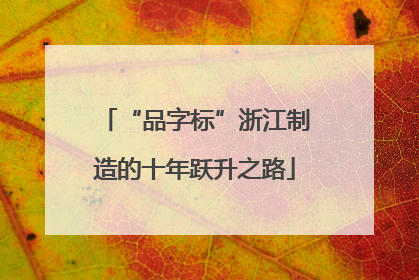 “品字标”浙江制造的十年跃升之路