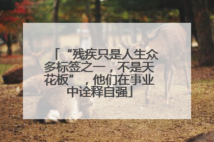 “残疾只是人生众多标签之一，不是天花板”，他们在事业中诠释自强