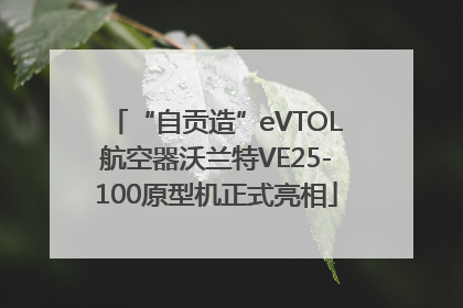 “自贡造”eVTOL航空器沃兰特VE25-100原型机正式亮相
