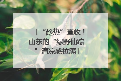 “趁热”查收！山东的“绿野仙踪”清凉感拉满