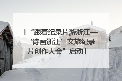 “跟着纪录片游浙江——‘诗画浙江’文旅纪录片创作大会”启动