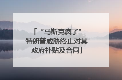 “马斯克疯了” 特朗普威胁终止对其政府补贴及合同