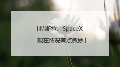 特斯拉、SpaceX……现在情况有点微妙