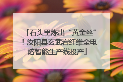 石头里炼出“黄金丝”！汝阳县玄武岩纤维全电熔智能生产线投产