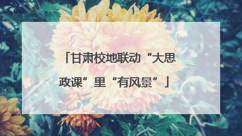 甘肃校地联动“大思政课”里“有风景”