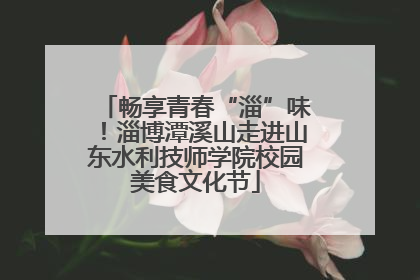 畅享青春“淄”味！淄博潭溪山走进山东水利技师学院校园美食文化节