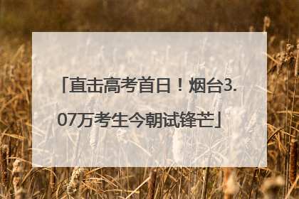 直击高考首日！烟台3.07万考生今朝试锋芒