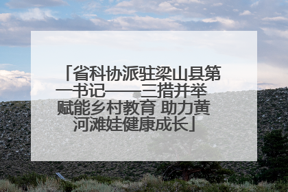 省科协派驻梁山县第一书记——三措并举 赋能乡村教育 助力黄河滩娃健康成长