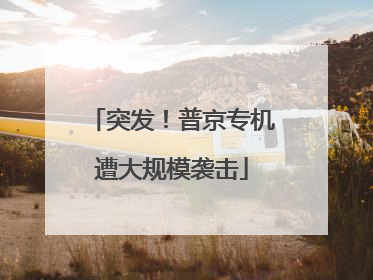 突发！普京专机遭大规模袭击
