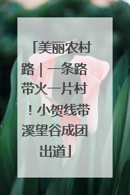 美丽农村路｜一条路带火一片村！小贺线带溪望谷成团出道