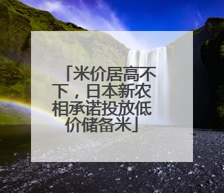 米价居高不下，日本新农相承诺投放低价储备米