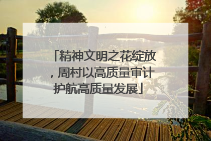 精神文明之花绽放，周村以高质量审计护航高质量发展