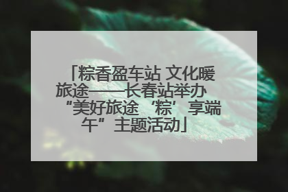 粽香盈车站 文化暖旅途——长春站举办 “美好旅途‘粽’享端午”主题活动