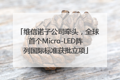 维信诺子公司牵头，全球首个Micro-LED阵列国际标准获批立项