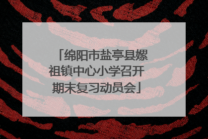 绵阳市盐亭县嫘祖镇中心小学召开期末复习动员会