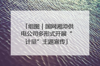 组图｜国网湘潭供电公司多形式开展“计量”主题宣传