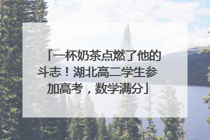 一杯奶茶点燃了他的斗志！湖北高二学生参加高考，数学满分