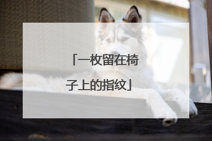 一枚留在椅子上的指纹