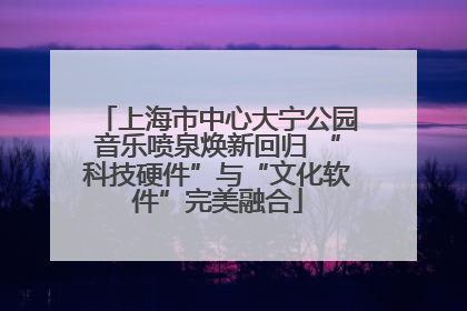上海市中心大宁公园音乐喷泉焕新回归 “科技硬件”与“文化软件”完美融合