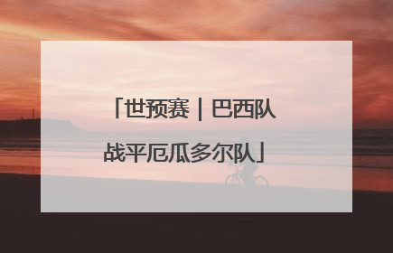 世预赛｜巴西队战平厄瓜多尔队