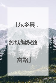 东乡县：纱线编织致富路