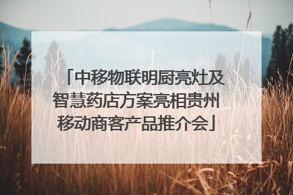 中移物联明厨亮灶及智慧药店方案亮相贵州移动商客产品推介会