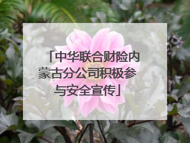 中华联合财险内蒙古分公司积极参与安全宣传