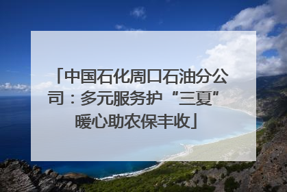 中国石化周口石油分公司：多元服务护“三夏” 暖心助农保丰收