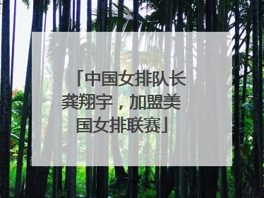 中国女排队长龚翔宇，加盟美国女排联赛