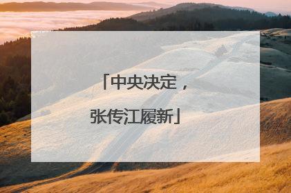 中央决定，张传江履新