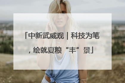 中新武威观｜科技为笔，绘就夏粮“丰”景