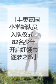 丰奥嘉园小学新队员入队仪式：82名少年开启红领巾逐梦之旅