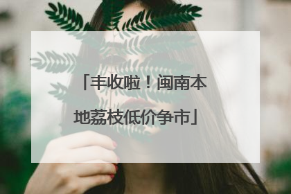 丰收啦！闽南本地荔枝低价争市