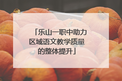 乐山一职中助力区域语文教学质量的整体提升