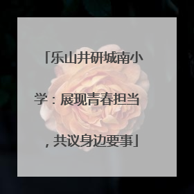 乐山井研城南小学：展现青春担当，共议身边要事