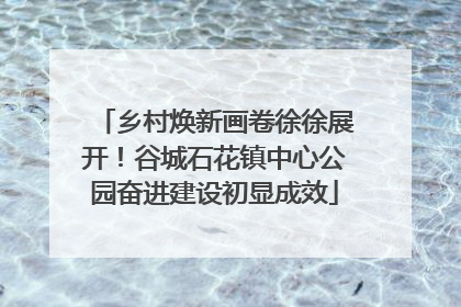 乡村焕新画卷徐徐展开！谷城石花镇中心公园奋进建设初显成效