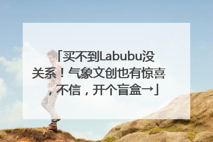 买不到Labubu没关系！气象文创也有惊喜，不信，开个盲盒→