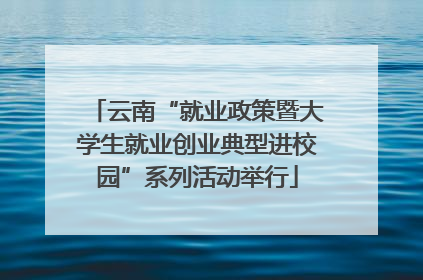 云南“就业政策暨大学生就业创业典型进校园”系列活动举行