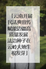 云南开展民法典宣传赋能边疆高质量发展 法治种子在云岭大地生根发芽