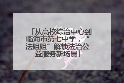 从高校综治中心到临海市第七中学，“法姐姐”解锁法治公益服务新场景