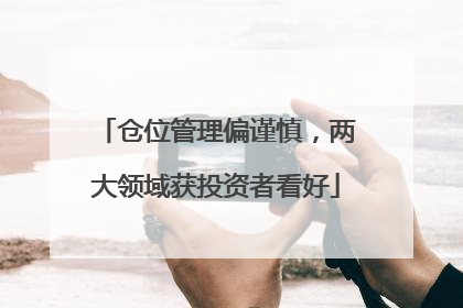 仓位管理偏谨慎，两大领域获投资者看好