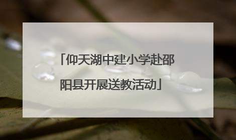 仰天湖中建小学赴邵阳县开展送教活动