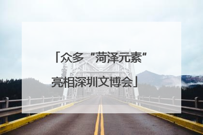 众多“菏泽元素”亮相深圳文博会